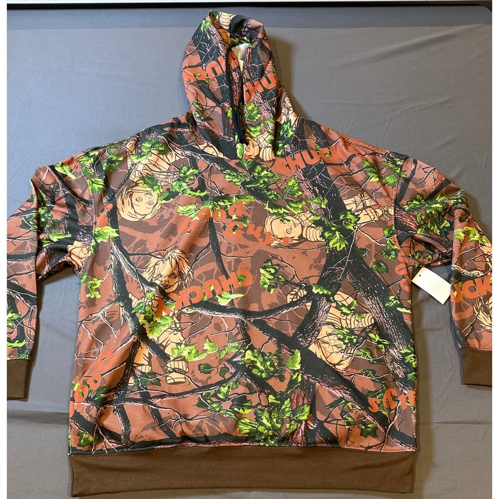 NWOT Chucky Child's Play Good Guys Camo Hoodie Mens Medium-‎ Horror Print